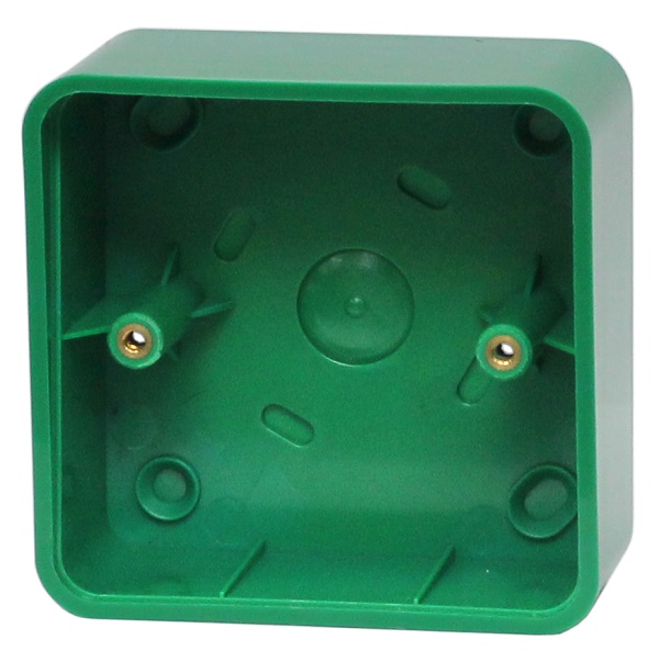 Адаптер пластиковый для накладного монтажа, зеленый, совместим с кнопками ST-EX144, ST-EX144L, ST-EX244 и ST-EX344LW, 92х92х50 мм
