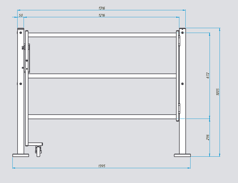 Секция «Антипаника» из стали с полимерным покрытием и электромагнитным замком