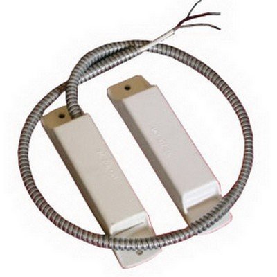 Датчик магнитоконтактный металлорукав из оцинкованной стали,  Переключающий, накладной на металл, зазор до 40мм