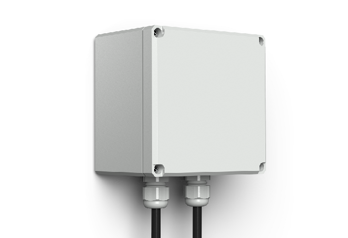 Коробка распределительная из ABS пластика для коммутации цепей питания и линий связи. Два гермоввода под кабель 6-10мм. -40°÷ +70°С. IP66/67. 122х120х86мм