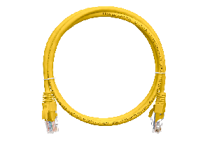 Коммутационный шнур U/UTP 4 пары, Кат.5е, 2хRJ45/8P8C, T568B, Molded, PVC, желтый, 1м