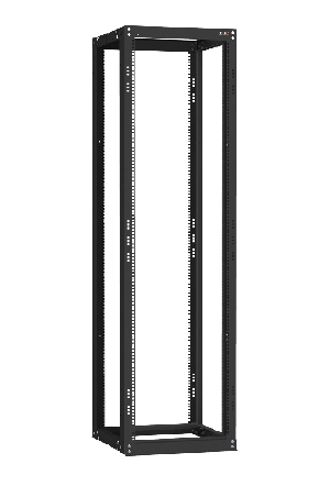 Монтажная стойка двухрамная раздвижная 19", 42U, Ш550xВ1995xГ(600-1000) мм, шаг регулировки 50 мм, в разобранном виде, цвет черный RAL 9005