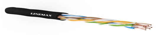 Кабель LINEMAX U/UTP cat 5e PE 4 пары Cu Solid OUTDOOR, внешний, чёрный (305 м)