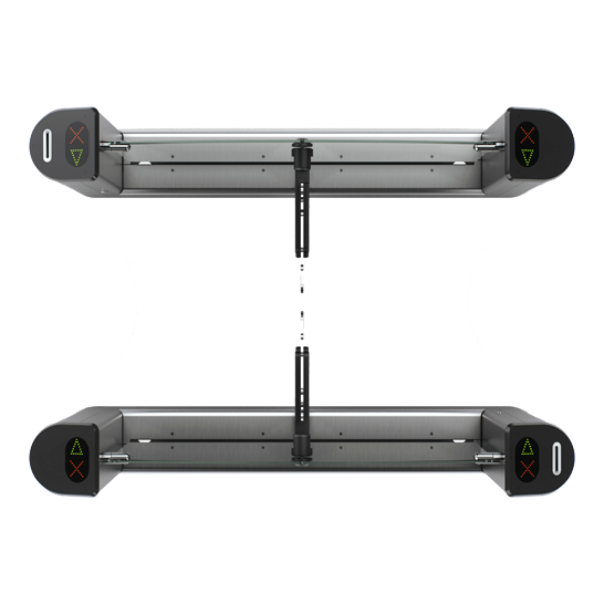 Крайний элемент турникета, корпуса из шлифованной нерж. стали; 1 стеклянная стенка, 1 стеклянная дверца с электроприводом;, 1 пульт на проход. ширина прохода 660 мм