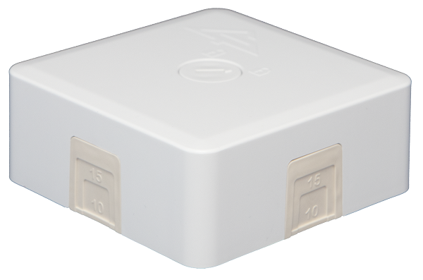 Коробка монтажная огнестойкая IP41, фарфоровый клеммник 6 контактов, до 3 мм кв., 75х75х30 мм, вводы вставки из эластичного материала