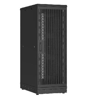 Напольный шкаф 19", 33U, перфорированные двери, металлические стенки, Ш600хВ1610хГ1000мм, в разобранном виде, черный