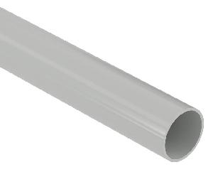 Труба ПВХ жёсткая гладкая д.20мм, лёгкая, 3м, цвет серый (уп. 75 м.)