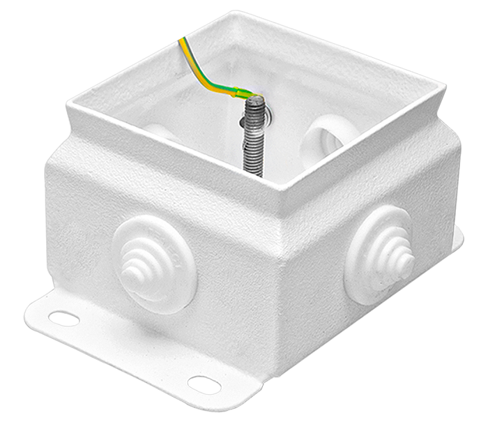 Коробка монтажная общепромышленные, оцинкованная сталь 1,2мм, IP55, 86х86х62 мм