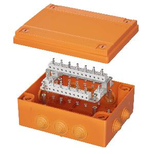 Коробка пластиковая FS с кабельными вводами и клеммниками, IP55, 240х190х90 мм, 40р, 450V, 6A, 4 мм2