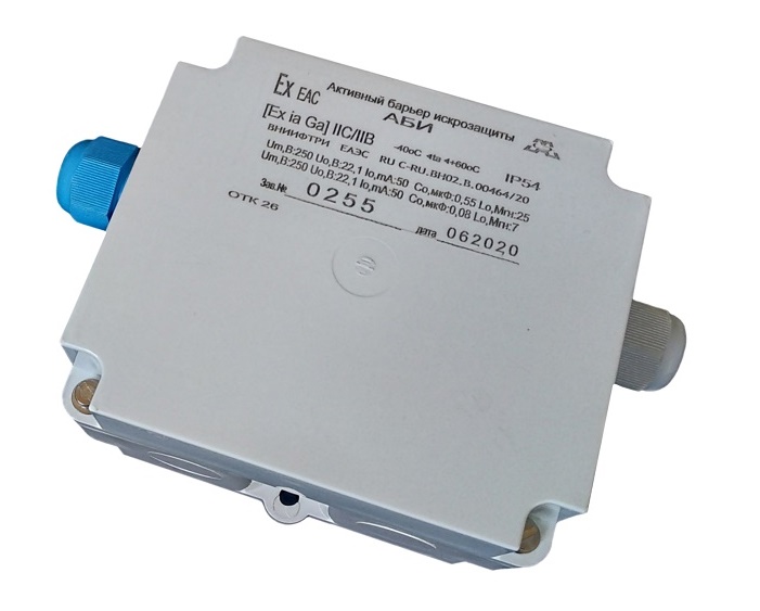 Активный барьер искрозащиты, предназначен для обеспечения искробезопасности одного шлейфа пожарной или охранной сигнализации