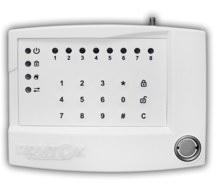 Контроллер охранно-пожарный, канал связи с ПЦН — Ethernet, GSM. 4 шлейфа (ОС, ПС,<br />
ТС), встроенная клавиатура, считыватель ТМ.