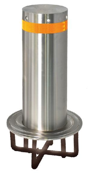 Боллард фиксированный, 217 мм диаметр, 600 мм высота, 6 мм нержавеющая сталь, подсветка, питание 220 В (AC), рабочая температура -40 - +50.