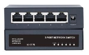 Коммутатор неуправляемый, 4*10/100/1000Мбит/с PoE (af/at), 1*10/100/1000Мбит/с RJ45, 1* DC52V/0.92A, PoE бюджет 48W