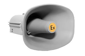 Оповещатель речевой взрывозащищенный рупорный Exd, 1Ex db IIC T6 Gb X / Ex tb IIIC T85°C Db X. от –65.. +85°C. IP66.&nbsp;&nbsp;9..60 В DC. 400-4500Гц. Корпус - алюминиевый сплав, Номинальная мощность 20Вт.&nbsp;&nbsp;Звуковое давление 120 Дб.