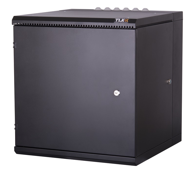 Настенный двухсекционный&nbsp;&nbsp;шкаф 19", 12U, металлическая дверь, промышленный, степень защиты IP55, Ш600хВ638хГ600мм, черный.