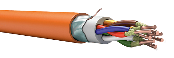 Кабель огнестойкий, 1х2х0,75 кв мм. Низкотоксичный ПВХ пластикат с низким дымо- и газовыделением, бухта 200м.