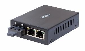 Преобразователь Ethernet 10/100 Мбит/с в оптику.  Многомодовое волокно до 2 км. Для обмена данными используются два волокна.  Питание 5 В, до 0,8 А. От минус 30 до +55°С