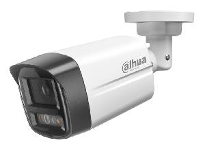 Уличная цилиндрическая IP-видеокамера с ИК-подсветкой до 30м и LED-подсветкой до 20м, 4Мп; 1/2.9” CMOS; объектив 3.6мм; чувствительность 0.005лк@F1.6; сжатие: H.265+, H.265, H.264+, H.264, MJPEG; 2 потока до 4Мп@25к/с; WDR(120дБ); 3D NR; BLC; обнаружение людей; интеллектуальная двойная подсветка; встроенный микрофон; защита: IP67; питание: 12В(DC), PoE; корпус: металл, пластик