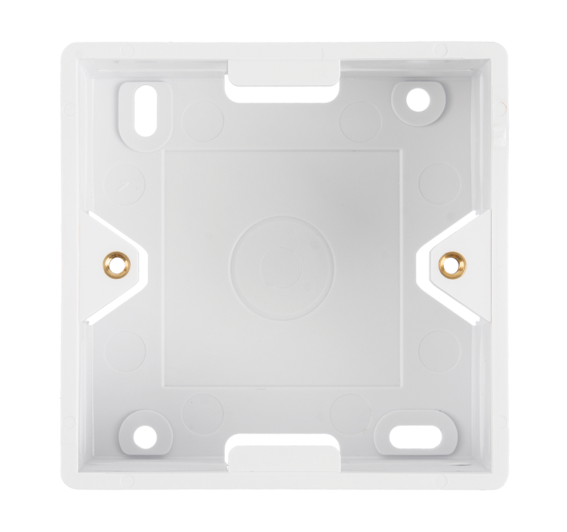 Коробка настенная, под лицевые панели и розетки формата 80х80мм, белая