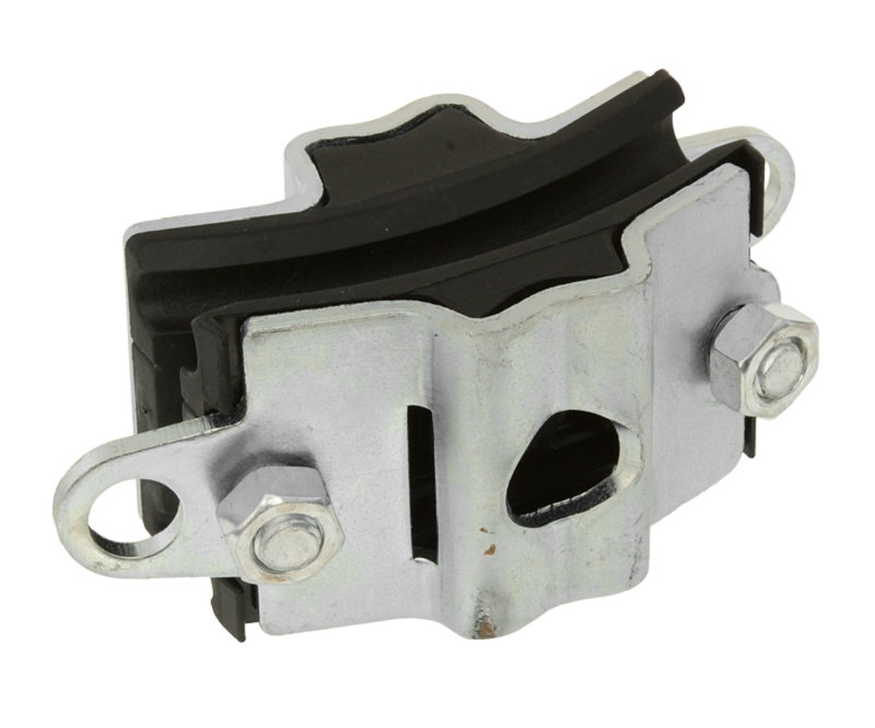 Зажим поддерживающий, для кабеля типа "8", диаметр несущего элемента: малая канавка 4 - 5 мм, большая канавка 6 - 9 мм, максимальная рабочая нагрузка 8 кН