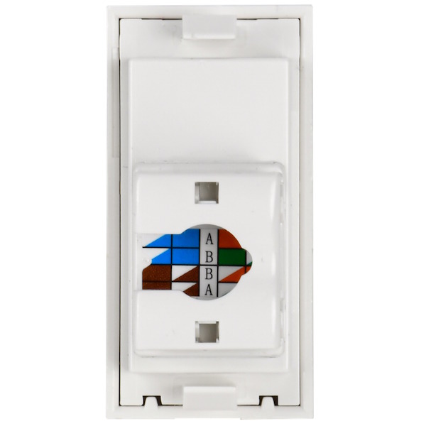 РКИ-10-00-П Розетка компьютерная RJ-45 UTP кат.5e (на 1 модуль) PRIMER белая
