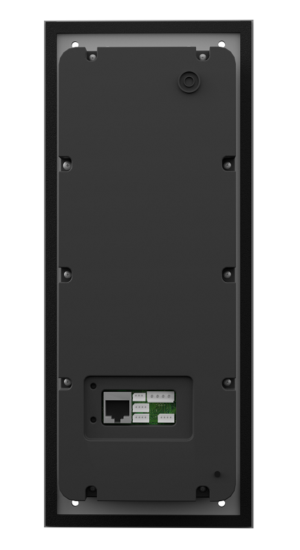 Вызывная видеопанель многоабонентская. Цифровая IP камера: 2.0 Мп. Угол обзора 110°. Возможность поворота камеры ± 15°. 4,3“ TFT цветной экран с подсветкой и подогревом. Встроенное реле. Считывание карт, брелоков стандарта Mifare® Plus и Mifare® Classic. Память до 60 000 идентификаторов (ключей). IP65. -40 до +65 °C. Врезной монтаж. Питание: +12В. Поддержка SIP P2P, Выход Wiegand 26, 32, 34, 37, 40, 42, 56, 58, 64 бит, RS485. Механические кнопки с подсветкой. 375х155х55 мм. Открытый API, поддержка ПО Link.