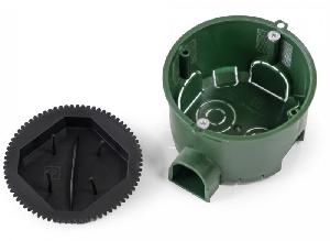 Коробка установочная безгалогенная (HF) 68х45 с саморезами и крышкой (8шт/уп)