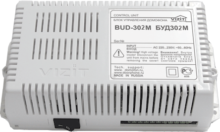 Блок управления и питания домофона/видеодомофона серии 300 (190-240VAC). Количество абонентов - до 200. Функция кодового замка, контроллера ключей TOUCH MEMORY и RF (200 индивидуальных кодов, 2400 ключей TM и RF). Питание и управление замком.