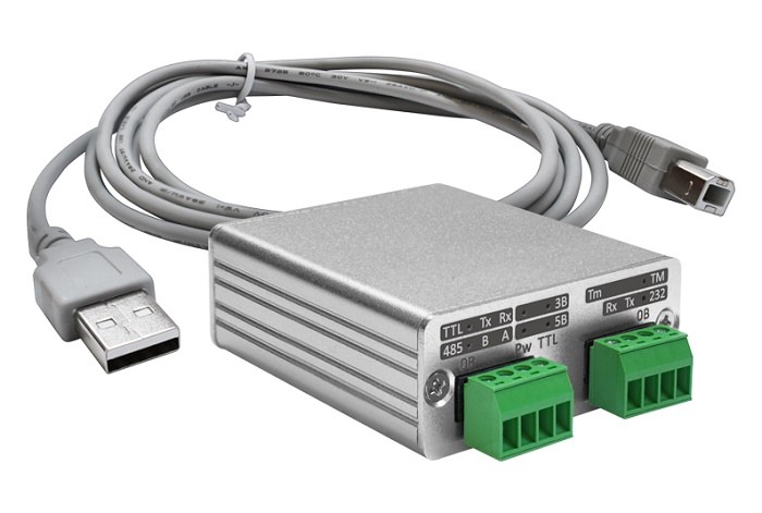 Универсальный преобразователь интерфейсов: USB  в RS-485, RS232, уровни TTL с гальванической развязкой; RS232 в RS485, уровни TTL. Питание от USB порта компьютера  или источника 5В, 0,5 А.