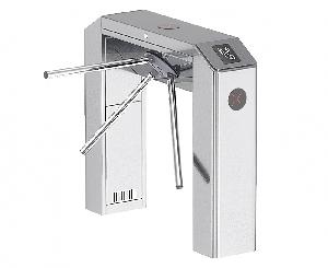 ТУМБОВЫЙ Турникет-трипод 1100х280х980. эл/мех с автоматическими планками "антипаника" Исполнение: нержавеющая сталь, Комплектация: комплект считывателей (HID, E-Marine), планки 570мм, пульт управления с кабелем, ИК-пульт, всепогодное исполнение, "сухие контакты на плате управления".