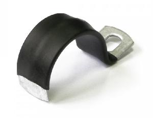 Скоба металлическая однолапковая с полимерным покрытием СМО-П d21-22 мм (100шт/уп)