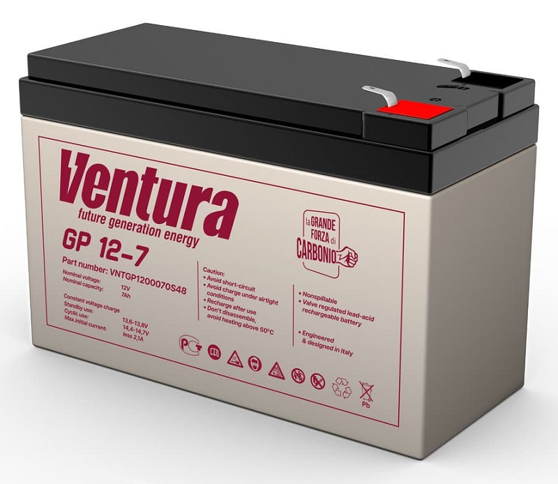 Аккумулятор 7 А/ч., 12В, 151х65х100 мм, вес 2,04 кг