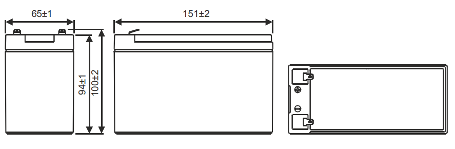 Аккумулятор 7,2 А/ч., 12В, 151х65х94 мм, 2,68 кг (срок службы до 12 лет)