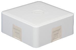 Коробка монтажная огнестойкая IP41, фарфоровый клеммник 6 контактов, до 3 мм кв., 75х75х30 мм, вводы вставки из эластичного материала