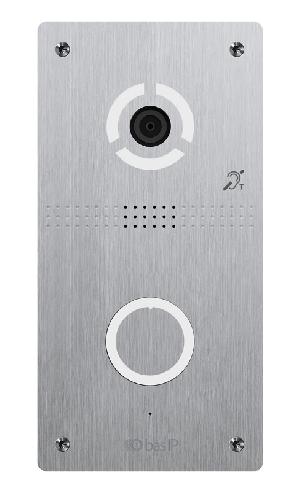 Вызывная панель индивидуальная. Врезной монтаж. Цифровая IP камера: 2,0 Мп.  Угол обзора: 100°. IP65. -40 до +65 °C. Питание PoE 802.3af и +12В. Поддержка: SIP P2P, RS485, кнопка выхода, датчик двери. Механическая кнопка вызова с подсветкой. Встроенное реле для управления замком. 95×190×27мм. Цвет - серебро. Возможность индивидуальных нанесений (детали в сервисном центре). Интерфейс для подключения индукционной петли для людей со слуховыми аппаратами.