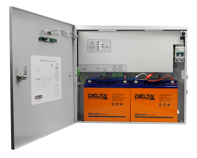 Блок речевого оповещения для трансляции записанных или внешних речевых сообщений, одна линия, 100 В, 300 Вт, до 255 сообщений, общей продолжительностью&nbsp;&nbsp;400 с, управление по RS-485 или от Медиасервера по Ethernet. Питание от 220 В. Возможность установки двух аккумуляторов 17 Ач.