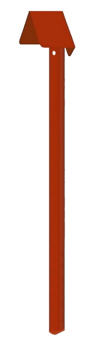 Стойка для кнопки выхода. Защитный козырек от атмосферных осадков. Длина 1500 мм, труба 30х60 мм