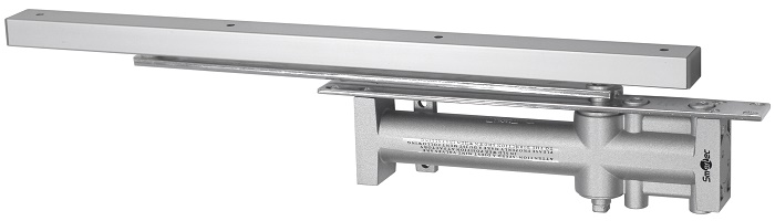 Доводчик двери врезной cо скользящей тягой EN 4, 60 - 85 кг, 1100 мм, 2-х скор., HO удержание в открытом положении, SL алюм