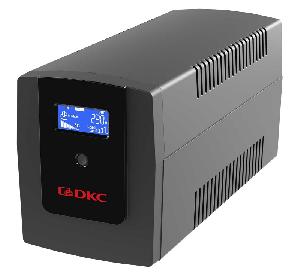 Линейно-интерактивный ИБП ДКС серии Info LCD, 1500 ВА/900 Вт, 1/1, 4xIEC C13, USB + RJ45, LCD, 2x8Aч