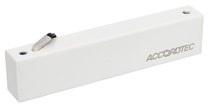 Электромагнитный влагозащищенный замок IP67, 12V DC, не более 0,4 A, усилие 200 кг,&nbsp;&nbsp;180x40x25 мм.&nbsp;&nbsp;800 г., планка в комплекте. Темп.диапазон -40°С…+40°С, Цвет белый