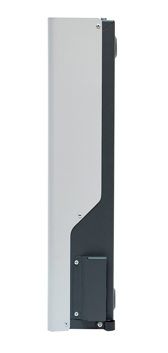 Стабилизатор переменного напряжения инверторный (с двойным преобразованием) однофазный, чистая синусоида; P-нагр.7 кВА/5 кВт, U-вх.90…310 В, U-вых.220…230 В (с шагом 1В), I-вых.32 А; IP20, t-раб.+5…+40°C, 366х353х104мм