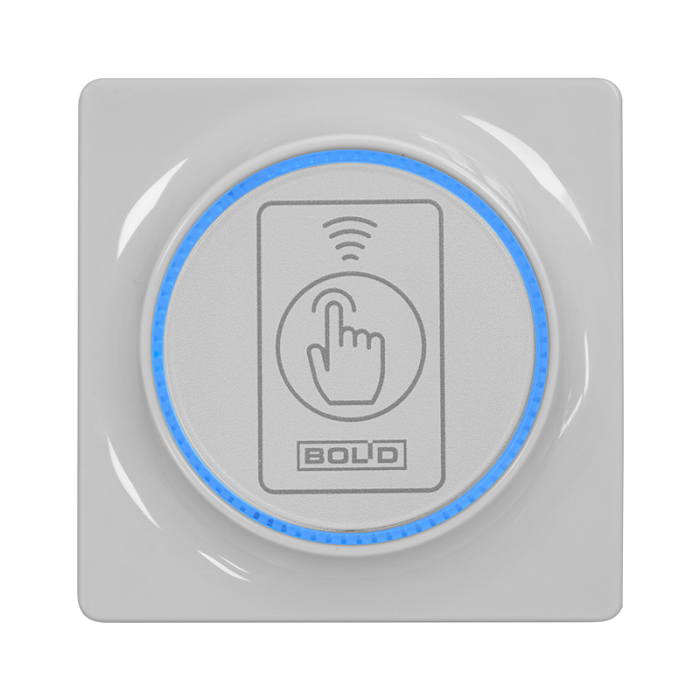 Считыватель проксимити карты EM-Marin, ProxCard II HID с интерфейсом Touch Memory, Wiegand-26 и -44. Кнопка для команд. -25 до +60°С. Накладной и розеточный. Цвет - серый