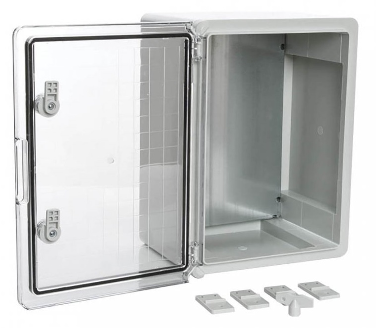 Корпус пластиковый с монтажной панелью ЩМП IP65 прозрачная дверь 400х300х170