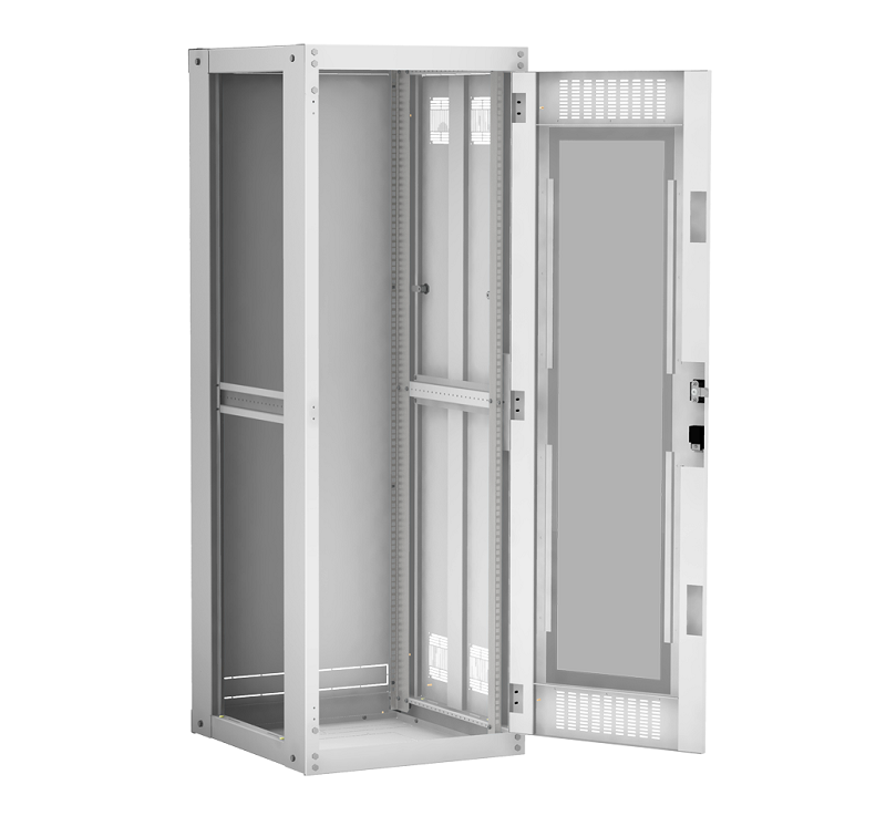 Напольный шкаф 19", 33U, стеклянная дверь, цельнометаллические стенки, Ш600хВ1641хГ600мм, в разобранном виде, серый