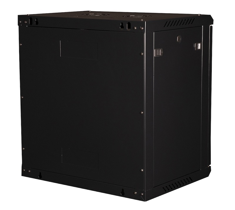 Шкаф 19" телекоммуникационный настенный, 12U 635х600х450 мм, дверь перфорация, черный