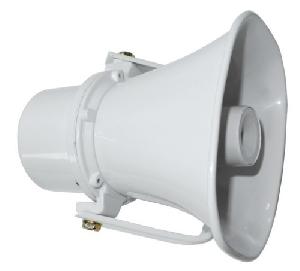 Громкоговоритель для улицы, рупорный, с кронштейном, белый,&nbsp;&nbsp;ABS-пластик, 15Вт,&nbsp;&nbsp;300 Гц-8 КГц, 112 дБ, 30,120 В,&nbsp;&nbsp;IP-65, 165х220х240 мм, 1480 г