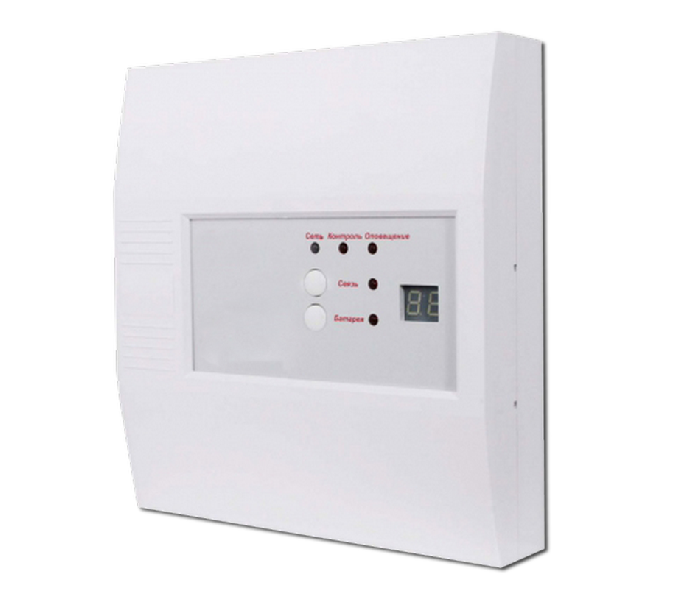 Радиоканальный прибор управления, для управления речевыми, световыми и звуковыми оповещателями.  220 В.  Мощность потребления  6 Вт. Время работы от полностью заряженных аккумуляторов АКБ 12Вх2,2А/ч. Мощность передатчика 10 МВт. Несущая частота  433,05 - 434,79 Мгц,  °С -10...+55, 218х203х57 мм