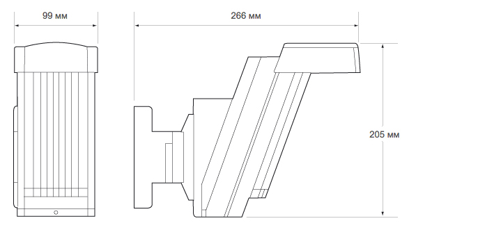 Всепогодный (IP55) извещатель охранный объемный (12 м, 85°) с функцией антимаскирования.