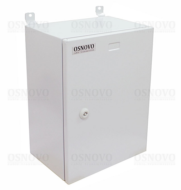 Уличный коммутатор с термостабилизацией и резервным питанием на базе уличной станции OSNOVO OS-34TB1. Порты: 6 x FE (10/100Base-T) с PoE (до 30W) + 2 x FE (10/100Base-T) с PoE (до 60W) + 1 x GE (10/100/1000Base-T) + 2 x GE SFP (1000Base-X). Суммарный бюджет PoE до 240W.