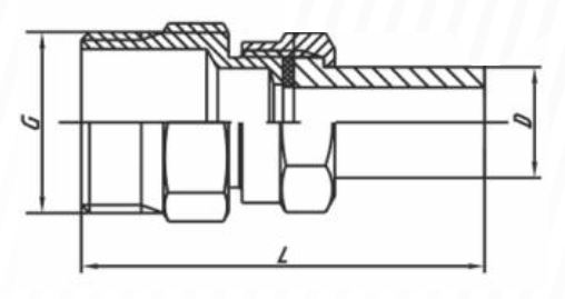 Муфта комбинир. раз. ПП D20-1/2"НР